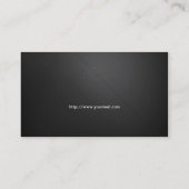Professionele zwarte lederen afdrukken visitekaartje (Achterkant)