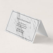 Professionele zwarte lederen sierstrip visitekaartje (Achterkant)