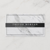 Professionele Zwarte Leren Afwerking Marmer Visitekaartje (Voorkant)