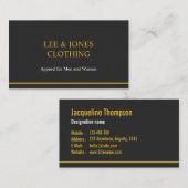 professionele zwarte maat visitekaartje (Voorkant / Achterkant)