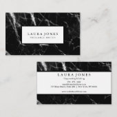 Professionele zwarte marmer visitekaartje (Voorkant / Achterkant)