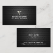 Professionele zwarte medische facturering visitekaartje (Voorkant / Achterkant)