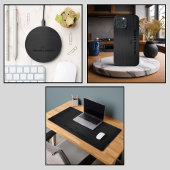 Professionele Zwarte Metalen Monogram Bureaumat