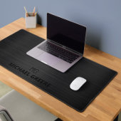 Professionele Zwarte Metalen Monogram Bureaumat