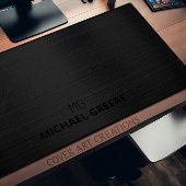 Professionele Zwarte Metalen Monogram Bureaumat