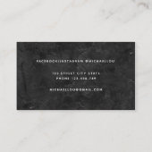 Professionele zwarte minimale moderne architectuur visitekaartje (Achterkant)