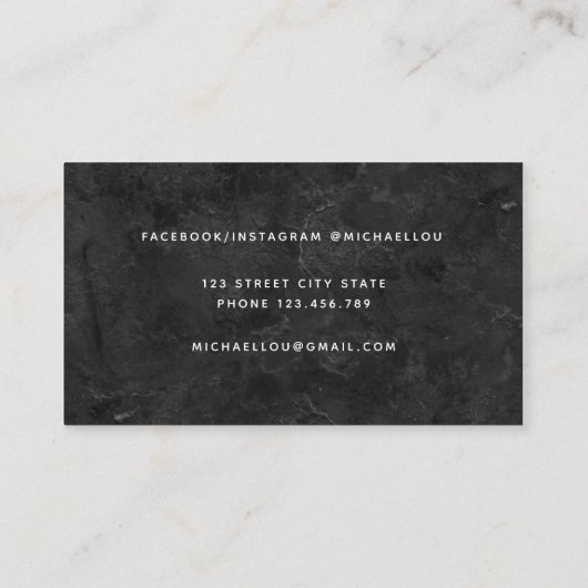 Professionele zwarte minimale moderne architectuur visitekaartje (Achterkant)