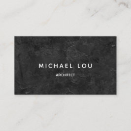 Professionele zwarte minimale moderne architectuur visitekaartje