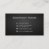 Professionele Zwarte Minimalistische Contact Icone Visitekaartje (Achterkant)