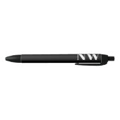 Professionele Zwarte Minimalistische Witte Monogra Inkt Pen (Bodem)
