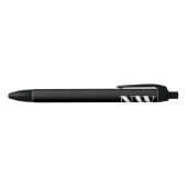 Professionele Zwarte Minimalistische Witte Monogra Inkt Pen (Bovenkant)