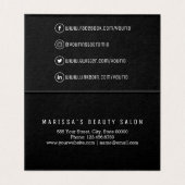 Professionele zwarte, moderne sociale media visitekaartje (Binnenkant ongevouwen)