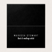 Professionele zwarte, moderne sociale media visitekaartje (Buitenkant ongevouwen)