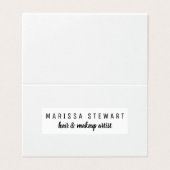 Professionele zwarte, moderne sociale media visitekaartje (Buitenkant ongevouwen)