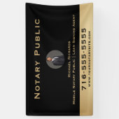 Professionele Zwarte Notaris Ronde Foto Marketing Spandoek (Verticaal)