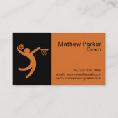 Professionele zwarte Oranje Basketballak Visitekaartje (Voorkant)