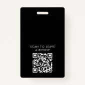 Professionele zwarte & Paarse QR Noteerfoto-ID Badge (Achterkant)