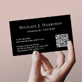 Professionele zwarte QR-code Visitekaartje