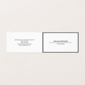 Professionele zwarte rand Elegant Black Visitekaartje (Buitenkant ongevouwen)