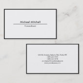 Professionele zwarte rand Elegant Black Visitekaartje (Voorkant / Achterkant)