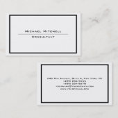 Professionele zwarte rand Elegant Black Visitekaartje (Voorkant / Achterkant)