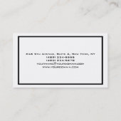 Professionele zwarte rand Elegant Black Visitekaartje (Achterkant)