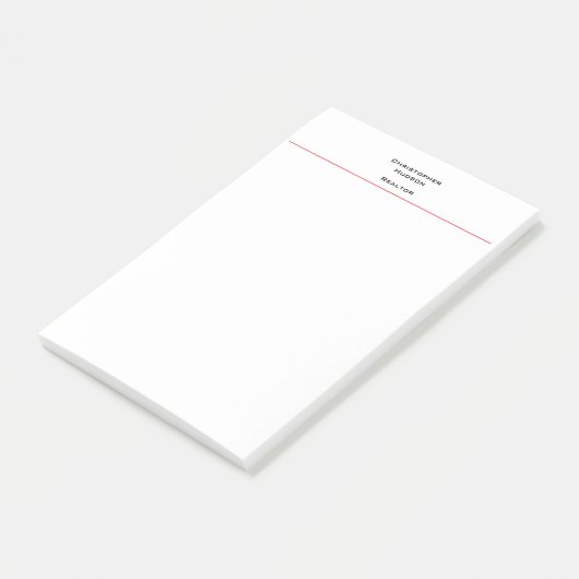 Professionele zwarte rode, eenvoudige witte vlek post-it® notes (Schuin)