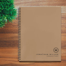 Professionele Zwarte Tan Monogram Initiaal
