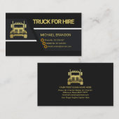 Professionele zwarte tapeziumlijnen visitekaartje (Voorkant / Achterkant)