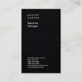 Professionele, zwarte vlakke, minimalistische mode visitekaartje (Voorkant)