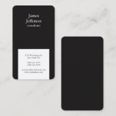 Professionele zwarte & witte, moderne, stijlvolle  visitekaartje (Voorkant / Achterkant)
