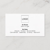 Professionele zwarte, witte zakelijke Logo Visitekaartje (Achterkant)