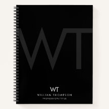 Professionele Zwarte Zakelijke Monogram Beginlette