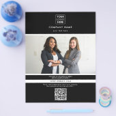 Professionele, zwarte zakelijke promotiefoto flyer (Enkel)