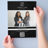 Professionele, zwarte zakelijke promotiefoto flyer (Hand)