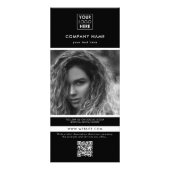 Professionele, zwarte zakelijke promotiefoto reclamekaart (Voorkant)