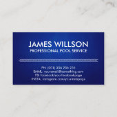 Professionele zwembadreiniging visitekaartje (Achterkant)