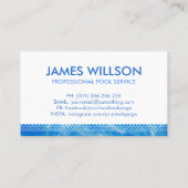 Professionele zwembadreiniging visitekaartje (Achterkant)