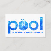 Professionele zwembadreiniging visitekaartje (Voorkant)