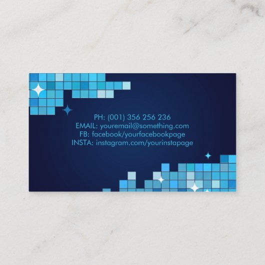 Professionele zwembadreiniging visitekaartje (Achterkant)