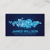 Professionele zwembadreiniging visitekaartje (Voorkant)
