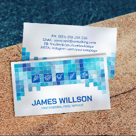 Professionele zwembadreiniging visitekaartje