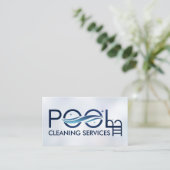 Professionele zwembadreiniging visitekaartje (Staand voorkant)