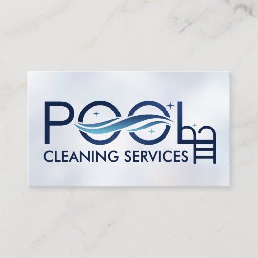 Professionele zwembadreiniging visitekaartje (Voorkant)