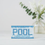 Professionele zwembadreiniging visitekaartje (Staand voorkant)
