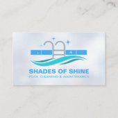 Professionele zwembadreiniging visitekaartje (Voorkant)