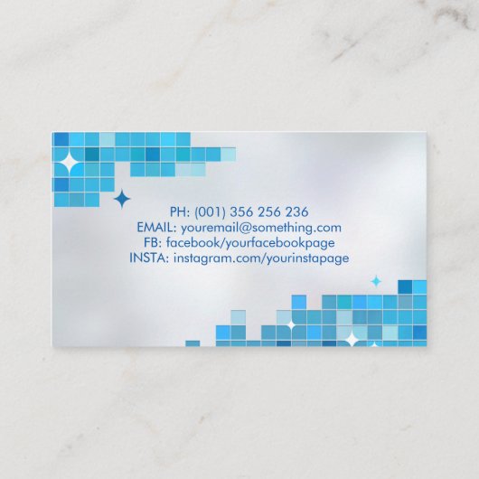 Professionele zwembadreiniging visitekaartje (Achterkant)