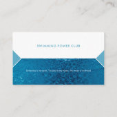 Professionele zwemtrainer | Coach Visitekaartje (Achterkant)