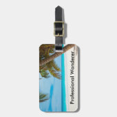 Professionele zwerver -  bagagelabel (Voorkant verticaal)