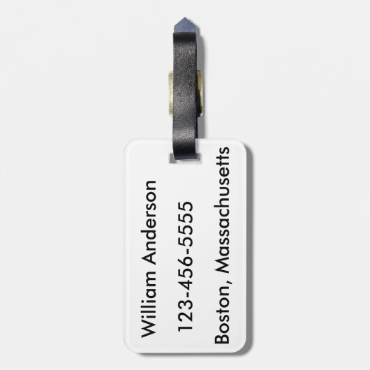 Professionele zwerver - bagagelabel (Achterkant verticaal)